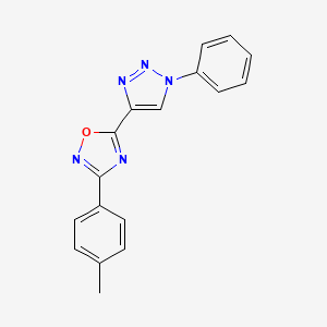 molecular formula C17H13N5O B12637431 3-(4-Methylphenyl)-5-(1-phenyl-1H-1,2,3-triazol-4-yl)-1,2,4-oxadiazole CAS No. 919117-53-6