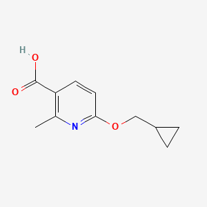 molecular formula C11H13NO3 B12637450 6-(Cyclopropylmethoxy)-2-methylpyridine-3-carboxylic acid 