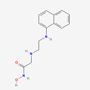 molecular formula C14H17N3O2 B12637460 N-Hydroxy-N~2~-{2-[(naphthalen-1-yl)amino]ethyl}glycinamide CAS No. 919996-31-9