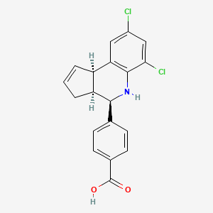 4-[(3aS,4R,9bR)-6,8-dichloro-3a,4,5,9b-tetrahydro-3H-cyclopenta[c]quinolin-4-yl]benzoic acid