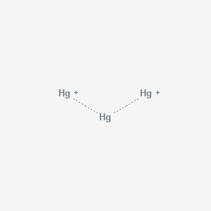 molecular formula Hg3+2 B1263751 Trimercury cation 