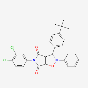 molecular formula C27H24Cl2N2O3 B12637531 3-(4-tert-butylphenyl)-5-(3,4-dichlorophenyl)-2-phenyldihydro-2H-pyrrolo[3,4-d][1,2]oxazole-4,6(3H,5H)-dione 