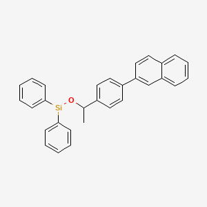 molecular formula C30H25OSi B12637533 {1-[4-(Naphthalen-2-yl)phenyl]ethoxy}(diphenyl)silyl CAS No. 920985-14-4