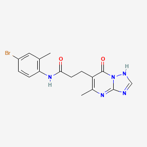 molecular formula C16H16BrN5O2 B12637571 N-(4-bromo-2-methylphenyl)-3-(7-hydroxy-5-methyl[1,2,4]triazolo[1,5-a]pyrimidin-6-yl)propanamide 