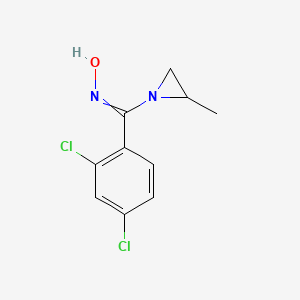 N-[(2,4-Dichlorophenyl)(2-methylaziridin-1-yl)methylidene]hydroxylamine