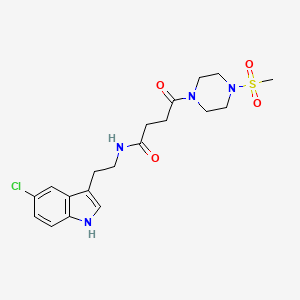 N-[2-(5-chloro-1H-indol-3-yl)ethyl]-4-[4-(methylsulfonyl)piperazin-1-yl]-4-oxobutanamide