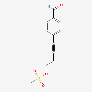 4-(4-Formylphenyl)but-3-yn-1-yl methanesulfonate