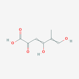 molecular formula C7H8O5 B1263764 2,4-Dihydroxy-5-methyl-6-oxo-2,4-hexadienoic acid 