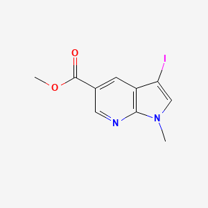 1H-Pyrrolo[2,3-b]pyridine-5-carboxylic acid, 3-iodo-1-methyl-, methyl ester