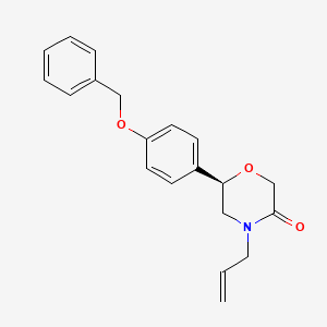 molecular formula C20H21NO3 B12637652 (6R)-6-[4-(Benzyloxy)phenyl]-4-(prop-2-en-1-yl)morpholin-3-one CAS No. 920802-95-5