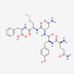 molecular formula C32H43N7O9S B12637655 L-Glutaminyl-L-tyrosyl-L-asparaginyl-L-methionyl-L-phenylalanine CAS No. 920010-08-8