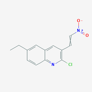 molecular formula C13H11ClN2O2 B12637656 2-Chloro-6-ethyl-3-(2-nitroethenyl)quinoline CAS No. 1031929-21-1