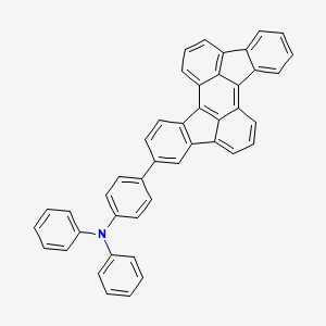 molecular formula C44H27N B12637664 N,N-Diphenyl-4-(rubicen-5-YL)aniline CAS No. 922184-81-4