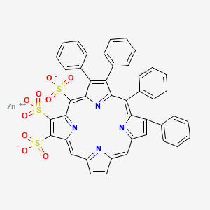 molecular formula C44H25N4O9S3Zn- B1263768 Zinc tetraphenylporphyrintrisulfonate CAS No. 78521-08-1