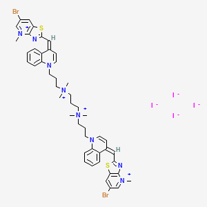 molecular formula C47H54Br2I4N8S2 B1263771 LOLO-1 dye 