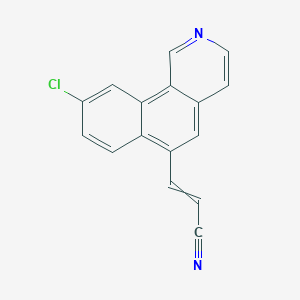 molecular formula C16H9ClN2 B12637722 3-(9-Chlorobenzo[h]isoquinolin-6-yl)prop-2-enenitrile CAS No. 919293-17-7