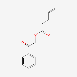 molecular formula C13H14O3 B12637723 2-Oxo-2-phenylethyl pent-4-enoate CAS No. 918950-40-0