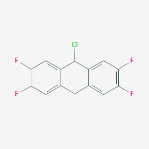 9-Chloro-2,3,6,7-tetrafluoro-9,10-dihydroanthracene