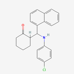 molecular formula C23H22ClNO B12637726 2-[(4-Chloroanilino)(naphthalen-1-yl)methyl]cyclohexan-1-one CAS No. 920276-39-7