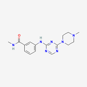 N-methyl-3-[[4-(4-methylpiperazin-1-yl)-1,3,5-triazin-2-yl]amino]benzamide