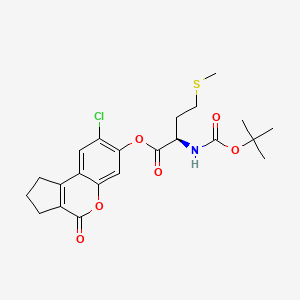 molecular formula C22H26ClNO6S B12637731 8-chloro-4-oxo-1,2,3,4-tetrahydrocyclopenta[c]chromen-7-yl N-(tert-butoxycarbonyl)-D-methioninate 