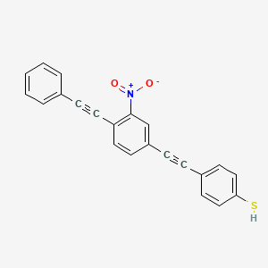 4-{[3-Nitro-4-(phenylethynyl)phenyl]ethynyl}benzene-1-thiol