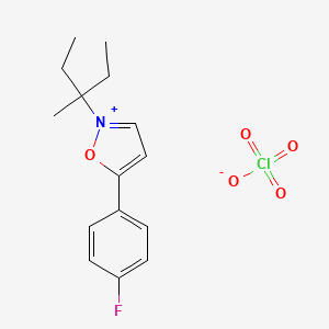 5-(4-Fluorophenyl)-2-(3-methylpentan-3-yl)-1,2-oxazol-2-ium perchlorate