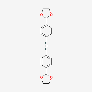 molecular formula C20H18O4 B12637766 2,2'-[Ethyne-1,2-diyldi(4,1-phenylene)]bis(1,3-dioxolane) CAS No. 919988-14-0