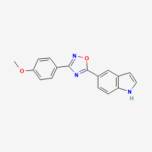 5-(1H-indol-5-yl)-3-(4-methoxyphenyl)-1,2,4-oxadiazole