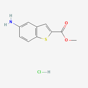 molecular formula C10H10ClNO2S B12637787 Methyl 5-amino-1-benzo[b]thiophene-2-carboxylate hydrochloride 