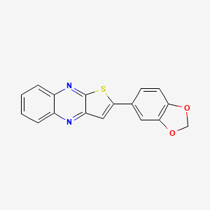 molecular formula C17H10N2O2S B12637793 2-(2H-1,3-Benzodioxol-5-YL)thieno[2,3-B]quinoxaline CAS No. 922145-24-2