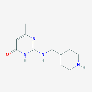 molecular formula C11H18N4O B12637843 6-Methyl-2-((piperidin-4-ylmethyl)amino)pyrimidin-4(3H)-one 