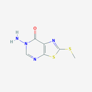 molecular formula C6H6N4OS2 B12637921 6-Amino-2-(methylsulfanyl)[1,3]thiazolo[5,4-d]pyrimidin-7(6H)-one CAS No. 919401-23-3