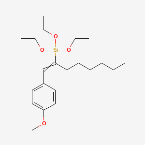 molecular formula C21H36O4Si B12637936 Triethoxy[1-(4-methoxyphenyl)oct-1-en-2-yl]silane CAS No. 921200-39-7