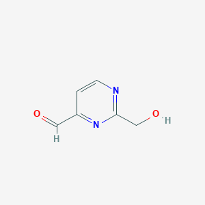 molecular formula C6H6N2O2 B12637948 2-(Hydroxymethyl)pyrimidine-4-carbaldehyde 