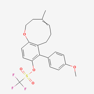 [8-(4-Methoxyphenyl)-4-methyl-2,3,6,7-tetrahydro-1-benzoxonin-9-yl] trifluoromethanesulfonate