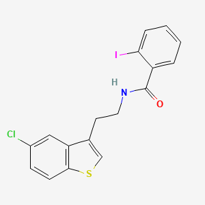 N-[2-(5-chloro-1-benzothiophen-3-yl)ethyl]-2-iodobenzamide