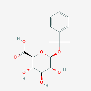 molecular formula C15H20O7 B012638 2-Phenyl-2-propyl glucuronide CAS No. 106760-29-6