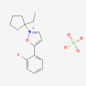 2-(1-Ethylcyclopentyl)-5-(2-fluorophenyl)-1,2-oxazol-2-ium perchlorate