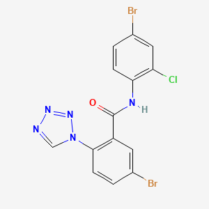 molecular formula C14H8Br2ClN5O B12638045 C14H8Br2ClN5O 