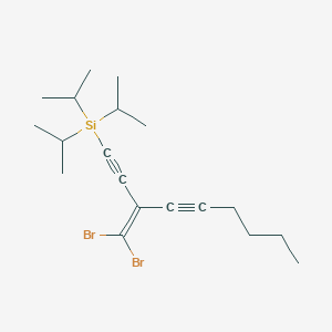 [3-(Dibromomethylidene)nona-1,4-diyn-1-yl]tri(propan-2-yl)silane