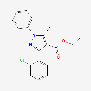 molecular formula C19H17ClN2O2 B1263805 Ethyl 3-(o-chlorophenyl)-5-methyl-1-phenyl-1h-pyrazole-4-carboxylate 