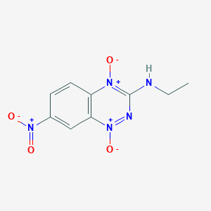 molecular formula C9H9N5O4 B12638113 (3E)-3-(Ethylimino)-7-nitro-1-oxo-1lambda~5~,2,4-benzotriazin-4(3H)-ol CAS No. 921933-59-7