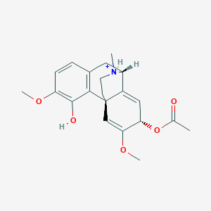 molecular formula C21H26NO5+ B1263813 7-O-acetylsalutaridinol(1+) 