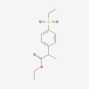 molecular formula C13H18O4S B12638142 Ethyl 2-(4-ethylsulfonylphenyl)propanoate 