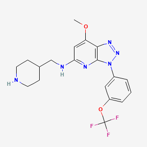 3H-1,2,3-Triazolo[4,5-b]pyridin-5-amine, 7-methoxy-N-(4-piperidinylmethyl)-3-[3-(trifluoromethoxy)phenyl]-