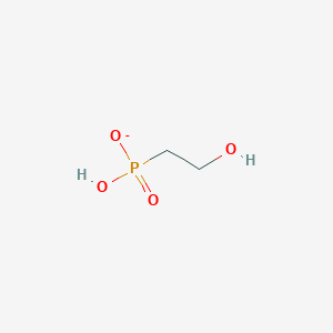 molecular formula C2H6O4P- B1263817 2-Hydroxyethylphosphonic acid(1-) 