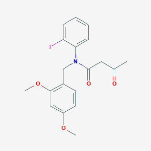 N-[(2,4-Dimethoxyphenyl)methyl]-N-(2-iodophenyl)-3-oxobutanamide