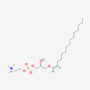 molecular formula C23H48NO6P B1263823 1-(1Z-pentadecenyl)-sn-glycero-3-phosphocholine 
