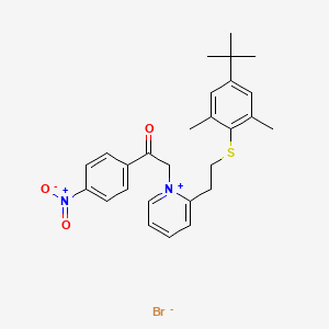 2-[2-(4-tert-Butyl-2,6-dimethyl-phenylsulfanyl)-ethyl]-1-[2-(4-nitro-phenyl)-2-oxo-ethyl]-pyridinium